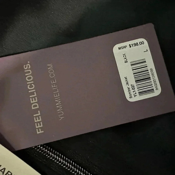 Yummie By Heather Thompson Black 100% Silk Women's Jacket Size L Large NWT $198 - Picture 5 of 9